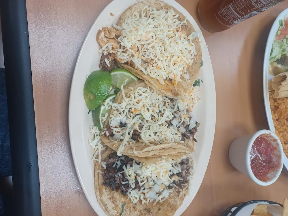 1 Taco De Pastor 1 El Pollo Chicken 1 Asada Taco